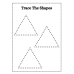Trace the Shapes Worksheet | Printable Shape Tracing Practice for Kids