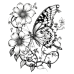 Butterfly Coloring Pages Set of 10 | Printable Coloring Pages Set 3