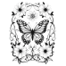 Butterfly Coloring Pages Set of 10 | Printable Coloring Pages Set 5