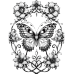 Butterfly Coloring Pages Set of 10 | Printable Coloring Pages Set 5