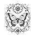 Butterfly Coloring Pages Set of 10 | Printable Coloring Pages Set 5