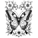Butterfly Coloring Pages Set of 10 | Printable Coloring Pages Set 7