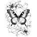 Butterfly Coloring Pages Set of 10 | Printable Coloring Pages Set 8