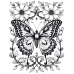 Butterfly Coloring Pages Set of 10 | Printable Coloring Pages Set 9