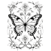 Butterfly Coloring Pages Set of 10 | Printable Coloring Pages Set 10