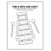 A-Z Trace the Letters, Dab the Dots & Color | Alphabet Dot Marker Words Worksheets for Kids
