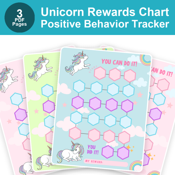 You Can Do It Unicorn Rewards Chart Printable | Positive Behavior Tracker
