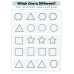 Which One is Different? | Spot the Odd Shape Worksheets | Visual Discrimination Activity for Kids