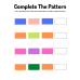 Complete the Pattern Worksheets | Color & Shape Pattern Recognition Activity