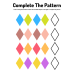 Complete the Pattern Worksheets | Color & Shape Pattern Recognition Activity