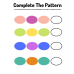 Complete the Pattern Worksheets | Color & Shape Pattern Recognition Activity
