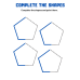 Complete the Shapes & Paint Them | Fun Shape Recognition Worksheets
