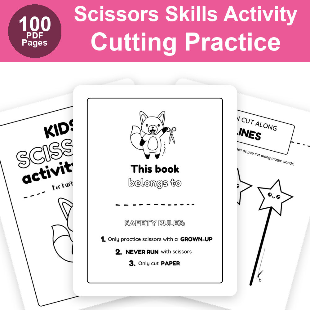 Scissors Skills Activity Book | Cutting Practice for Kids