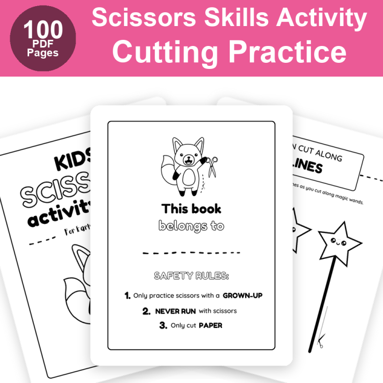 Scissors Skills Activity Book | Cutting Practice for Kids