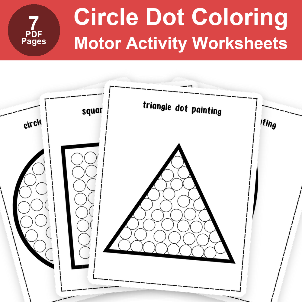 Circle Dot Painting Worksheets for Kids | Fine Motor Activity