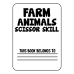 Farm Animals Scissor Skills Cut and Paste Activity Worksheets for Preschool & Kindergarten