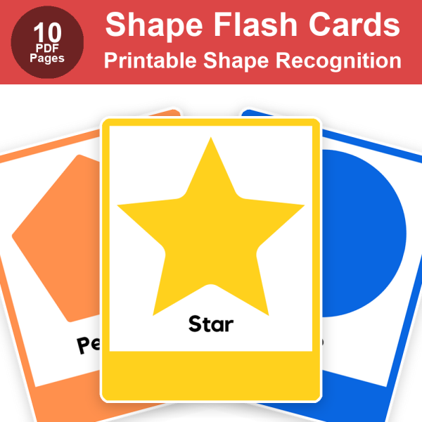 Shape Flash Cards for Preschool & Kindergarten | Printable Shape Recognition Cards