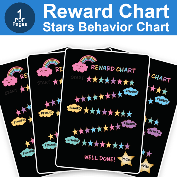Reward Chart | Stars Printable Behavior Chart for Kids
